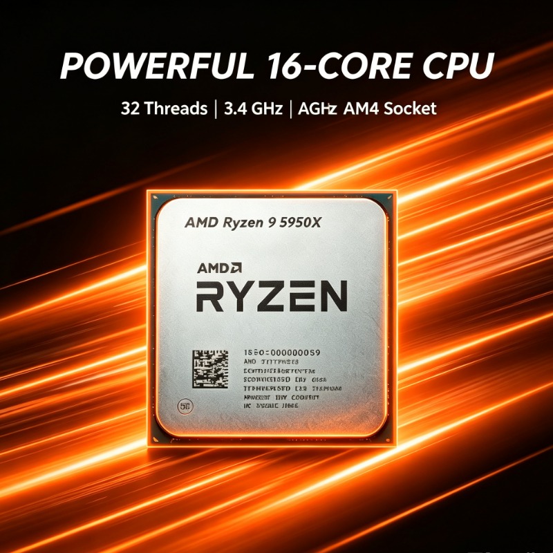 Amd Cpu Ryzen 9 - Processador de Desktop de Alto Desempenho