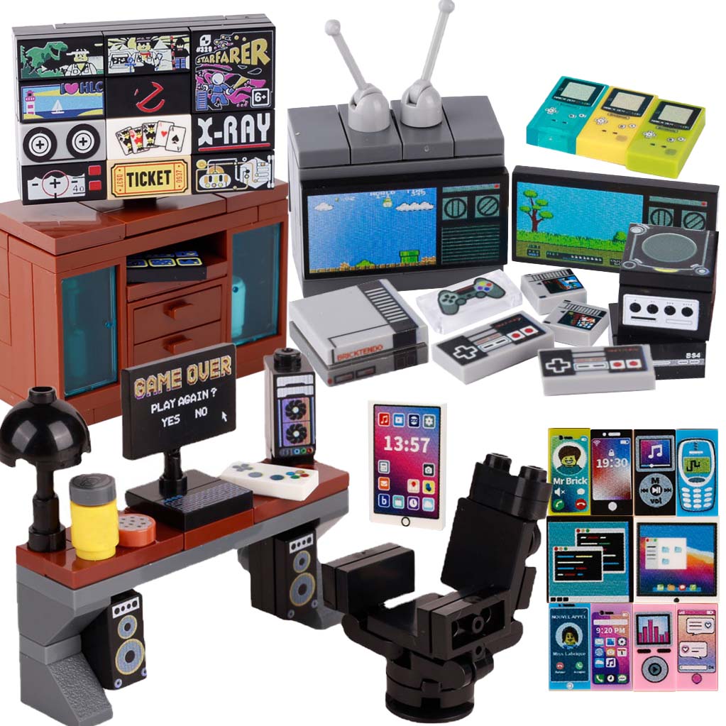 Retro Gaming Lego - Moc console de jogos modelo de