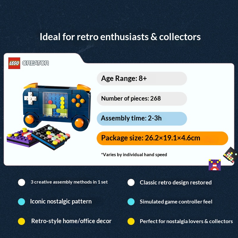 LEGO Creator 3 em 1 Blocos de  - Retro Gaming Gif avaliação e preço