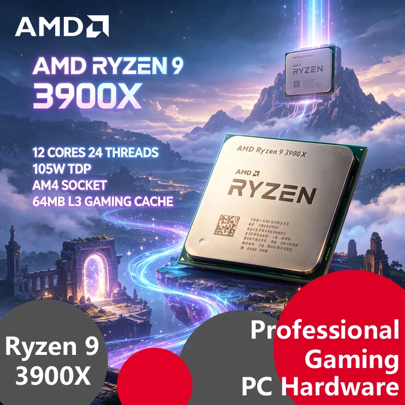 Processador AMD Ryzen 9 3900X  - Amd Cpu Ryzen 9 avaliação e preço