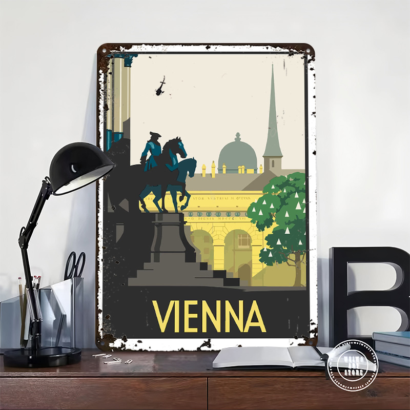 Pôster Metálico de Viena, Arte - Retro Gaming Vienna avaliação e preço