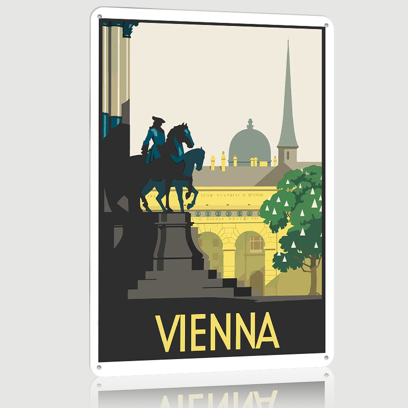 Pôster Metálico de Viena, Arte - Retro Gaming Vienna avaliação e preço