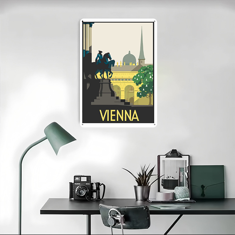 Pôster Metálico de Viena, Arte - Retro Gaming Vienna avaliação e preço