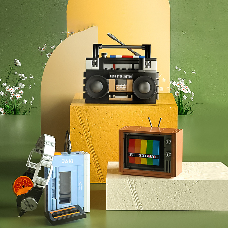 Criativo retro eletrônico máqu - Retro Gaming Lego avaliação e preço